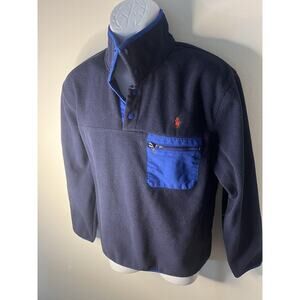 Polo Ralph Lauren Size Medium Men’s Mock Neck Pullover Fleece Jacket